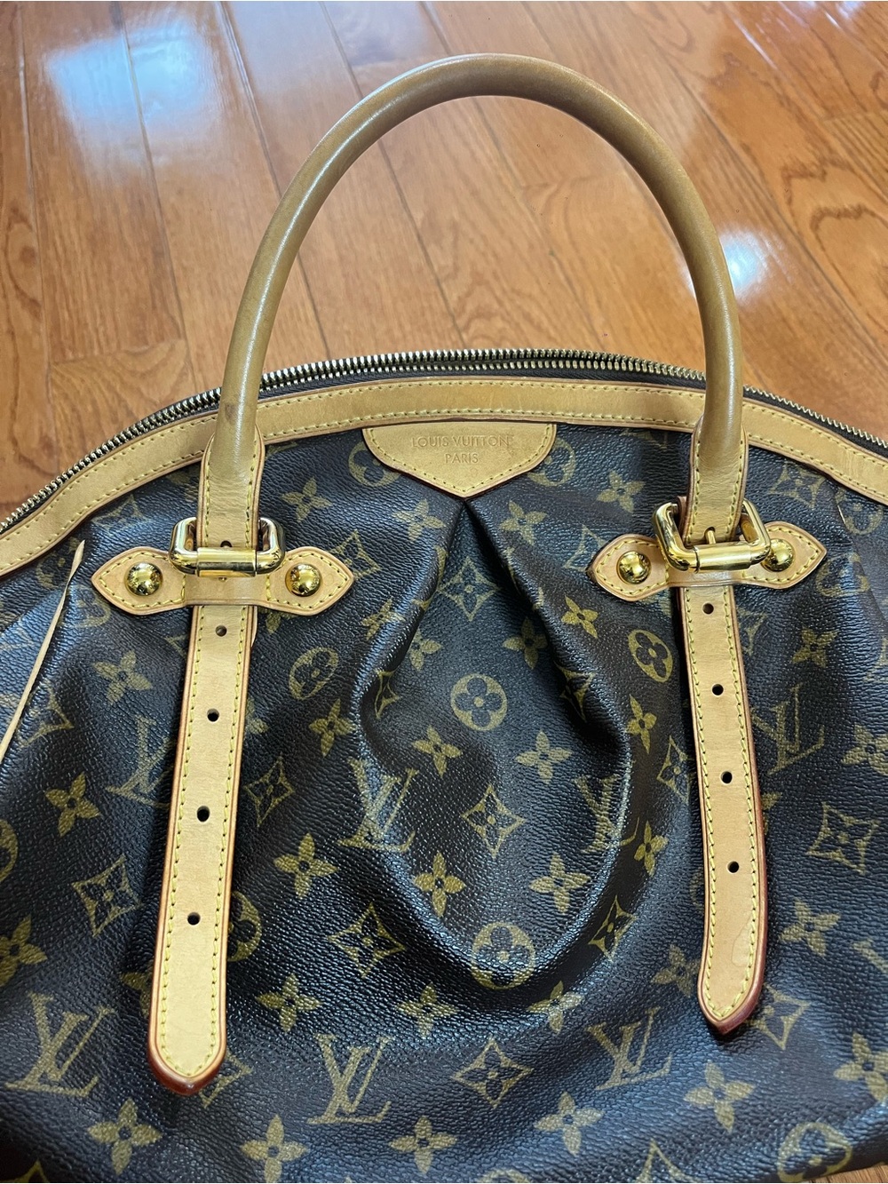 Louis Vuitton Brown Monogram Canvas Satchel with Tan Vachetta Trim